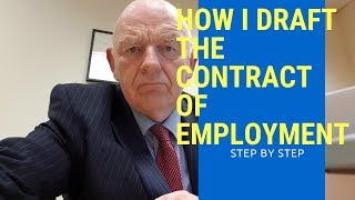 How I Draft the Contract of EmploymentStep By Step [upl. by Hare568]