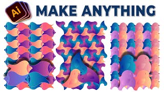 How to create repeated patterns in illustrator  Types of Tessellation methods  seamless patterns [upl. by Almallah274]