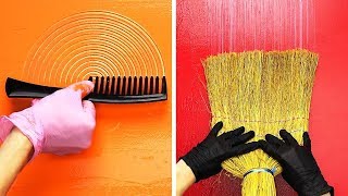 23 IDEAS PARA PINTAR LA PARED UTILIZANDO COSAS ORDINARIAS [upl. by Irep870]