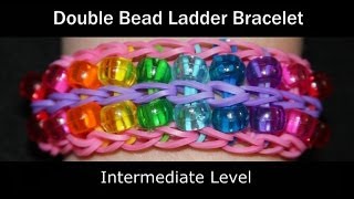 Rainbow Loom® Double Bead Ladder Bracelet [upl. by Mandler]