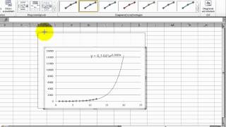 Excel  exponentieller Trend EXP und VARIATION  exponentielle Trendlinie [upl. by Javed]