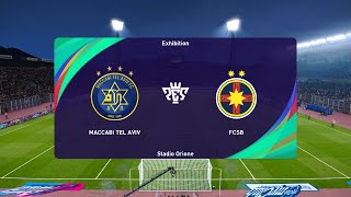 Maccabi Tel Aviv vs FCSB 31072024 UEFA Champions League PES 2021 [upl. by Nnylirehs]