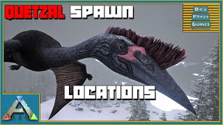 ARK Ragnarok  Quetzal  BEST Spawn Locations [upl. by Matthews]