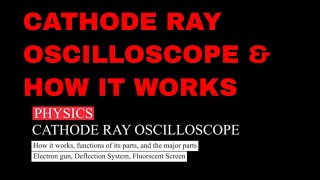 CATHODE RAY OSCILLOSCOPE  Definition amp How it Works [upl. by Shandy]