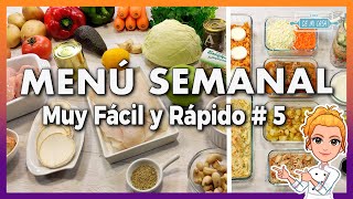 💚 MENÚ SEMANAL Muy FÁCIL y RÁPIDO  5 🗓 Cómo ORGANIZARSE para DISFRUTAR MÁS de tu TIEMPO 😃 [upl. by Rozalin]