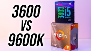 AMD Ryzen 5 3600 vs Intel i59600K  CPU Comparison [upl. by Nahtahoj]