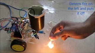 How to Make Fire Fighting Robot using Arduino [upl. by Adnamor3]