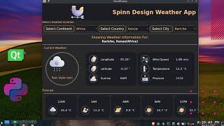 Python Create Weather app  project for beginners Pyqt Pyside  Modern Interface  Use API Threads [upl. by Elaval528]