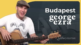 How to play Budapest by George Ezra on guitar  Easy Lesson [upl. by Airdnahc]