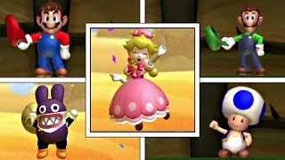 All Characters Level Endings In New Super Mario Bros U Deluxe [upl. by Earal]