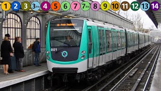 Le trajet optimal pour parcourir les 16 lignes du métro de Paris [upl. by Camroc]