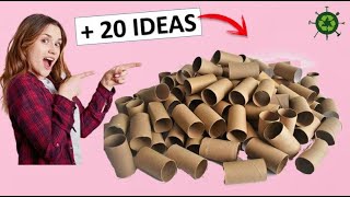 DE 20 MANUALIDADES GENIALES CON ROLLOS DE PAPEL HIGIÉNICO RECICLAJE [upl. by Naujad]