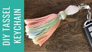 How to Make a DIY Tassel Keychain [upl. by Eelrebma]