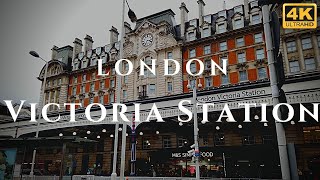 London Victoria Station Walk Through England 4K [upl. by Ahoufe]