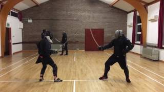 Broadsword vs Sabre Sparring Esther vs Nick [upl. by Lichter]