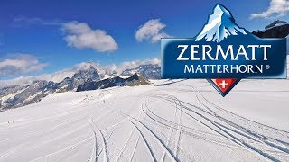 Summer skiing Zermatt  full ride from 3800m to 2900m 7km  July 2018 [upl. by Fennell698]