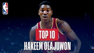 Top 10 Plays of Hakeem Olajuwons Career [upl. by Saretta]