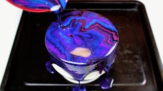 Easy 5 Ingredient Mirror Glaze Cake I CHELSWEETS [upl. by Macri]