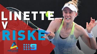 Magda Linette vs Alison Riske WTA Adelaide International [upl. by Llenna273]