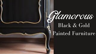 Glamorous Painted Furniture  Black And Gold Painted Furniture [upl. by Nodababus231]