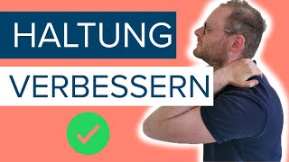 Wie Du mit 3 einfachen TherabandÜbungen deine aufrechte HALTUNG VERBESSERN kannst [upl. by Hamford]