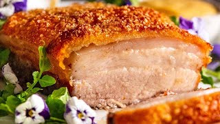 Slow Roasted Pork Belly  Crispy Crackling ultra tender flesh [upl. by Yragerg896]