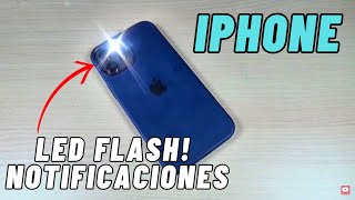 Cómo activar LED Flash para notificaciónes en iPhone 16 15 14 13 12 11 X 8 [upl. by Tengler834]