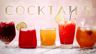 COCKTAIL RECIPES 5 Fizzy Cocktails using a SodaStream [upl. by Heydon]