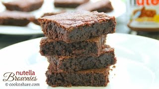 Nutella Brownies  3 Ingredients [upl. by Eimmac247]