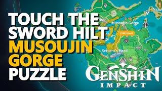 Touch the Sword Hilt Puzzle Genshin Impact Musoujin Gorge [upl. by Aihtennek696]