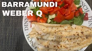 WEBER Q HOW TOBARRAMUNDI RECIPE [upl. by Nicolle113]