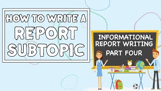 How To Write A Paragraph Informational Report Writing PART FOUR [upl. by Haroppizt]