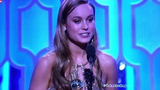 Brie Larson Golden Globe Win [upl. by Omiseno919]