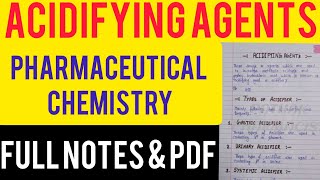 Acidifying Agents  Acidifier  Type of Acidifier  Achlorhydria [upl. by Enomar]