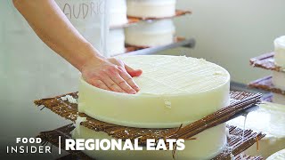 How Brie De Meaux Cheese Is Made In France  Regional Eats [upl. by Dambro928]