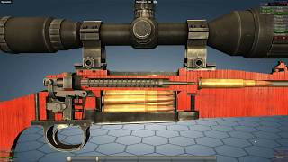 HOW BOLT ACTION RIFLE WORKS REMINGTON 700 MECHANISM [upl. by Akenit]