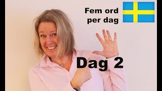 Dag 2 Fem ord per dag  Hälsningsfraser  A1 CEFR  Learn Swedish svenskamedmarie [upl. by Lavina]