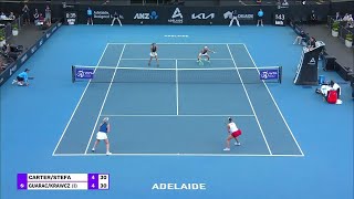 H CarterL Stefani vs A GuarachiD Krawczyk  2021 Adelaide Doubles Final  WTA Match Highlight [upl. by Wrightson67]