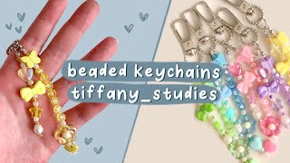 how to make cute beaded keychains  tutorial  tiffanystudies [upl. by Mildrid]