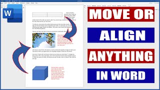 How to Move or Align Anything in Word  Microsoft Word Tutorials [upl. by Ahsiuqet]