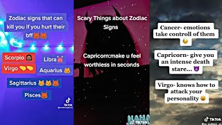 Zodiac signs tiktok  Scary Zodiac tiktoks part 46 [upl. by Tasia]