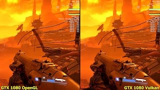 Doom Vulkan Vs OpenGL Pascal GTX 1080 Frame Rate Comparison [upl. by Culbert]