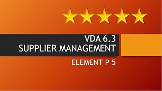 VDA 63 Supplier Management  All You Need To Know [upl. by Akere122]