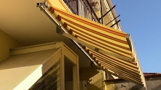 Cambiare TELO TENDA da sole a bracci estensibiliHow to replace an AWNING CLOTH with extensible arms [upl. by Harikahs]