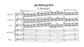 Grieg  Holberg Suite Complete Score [upl. by Airamahs176]