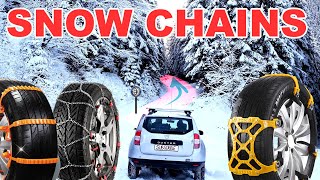 SNOW CHAIN comparison TEST  Which is the best [upl. by Gawlas]