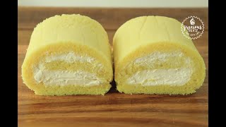 Ultimate Eggless Vanilla Swiss Roll Recipe [upl. by Mudenihc]