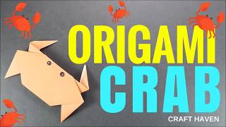 How To Make Simple and Easy Origami Crab  Fun Origami Animal  Origami Paper Crab for Beginners [upl. by Sorel]