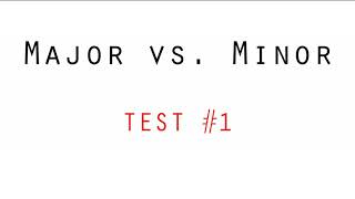 Major vs Minor Test 1 [upl. by Karolyn]