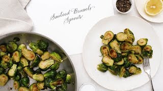 Skillet Sauteed Brussels Sprouts Martha Stewart [upl. by Ilegna796]